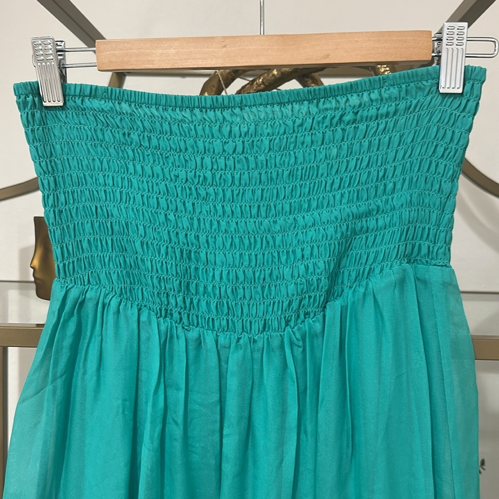 Guess Silk Teal Chiffon Maxi Dress - Picture 3 of 7